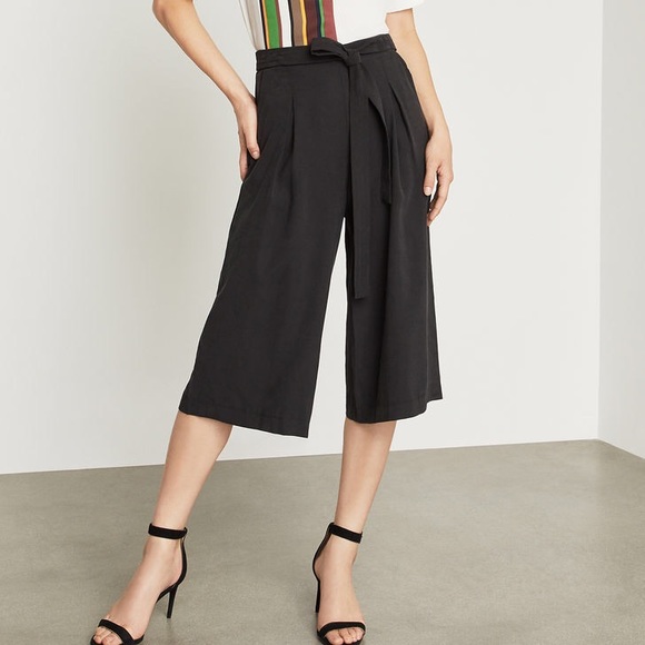 BCBG Pants - BCBG Tie Waist Wide Leg Culottes M New